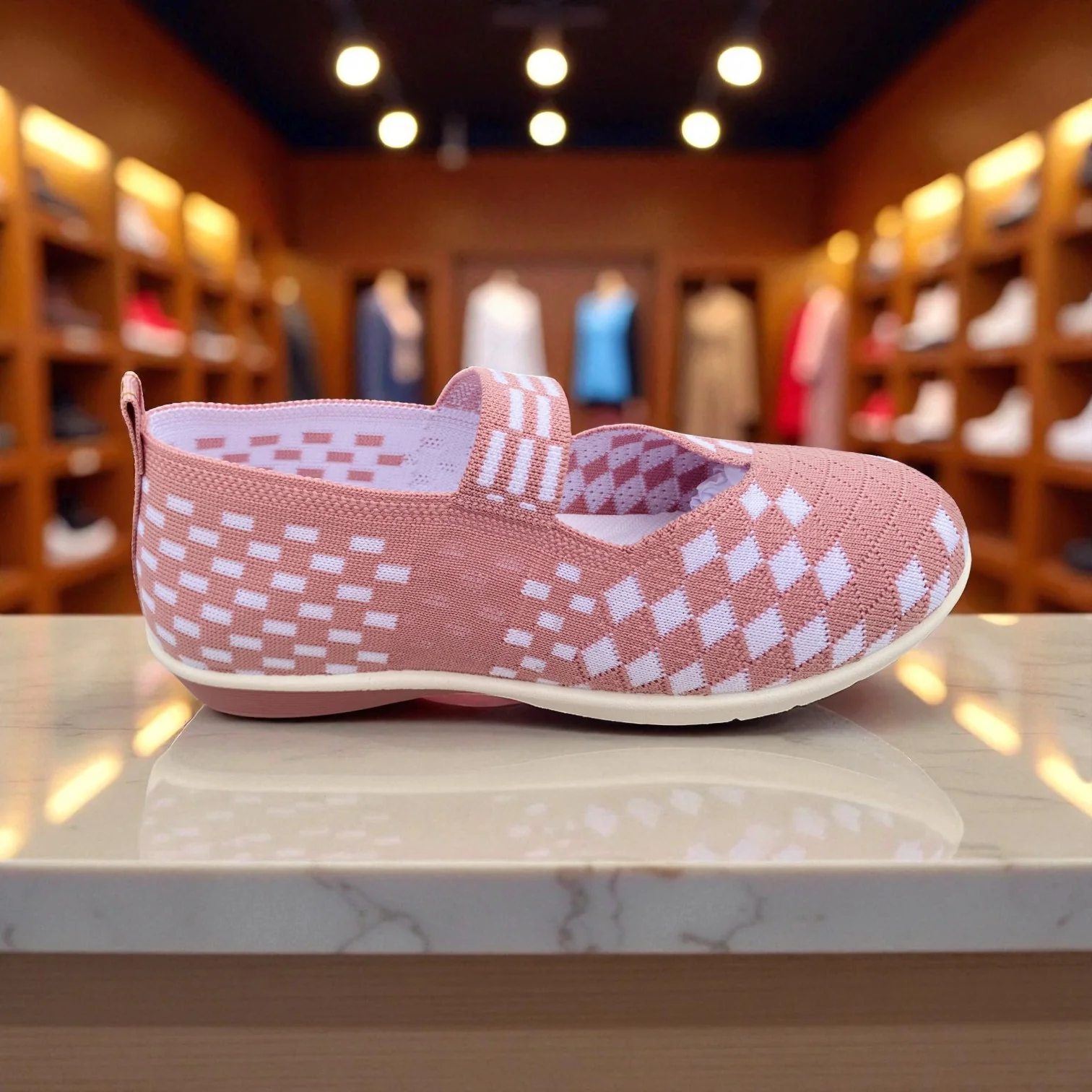 413 - Pink Weave Charm Loafer - Image 5