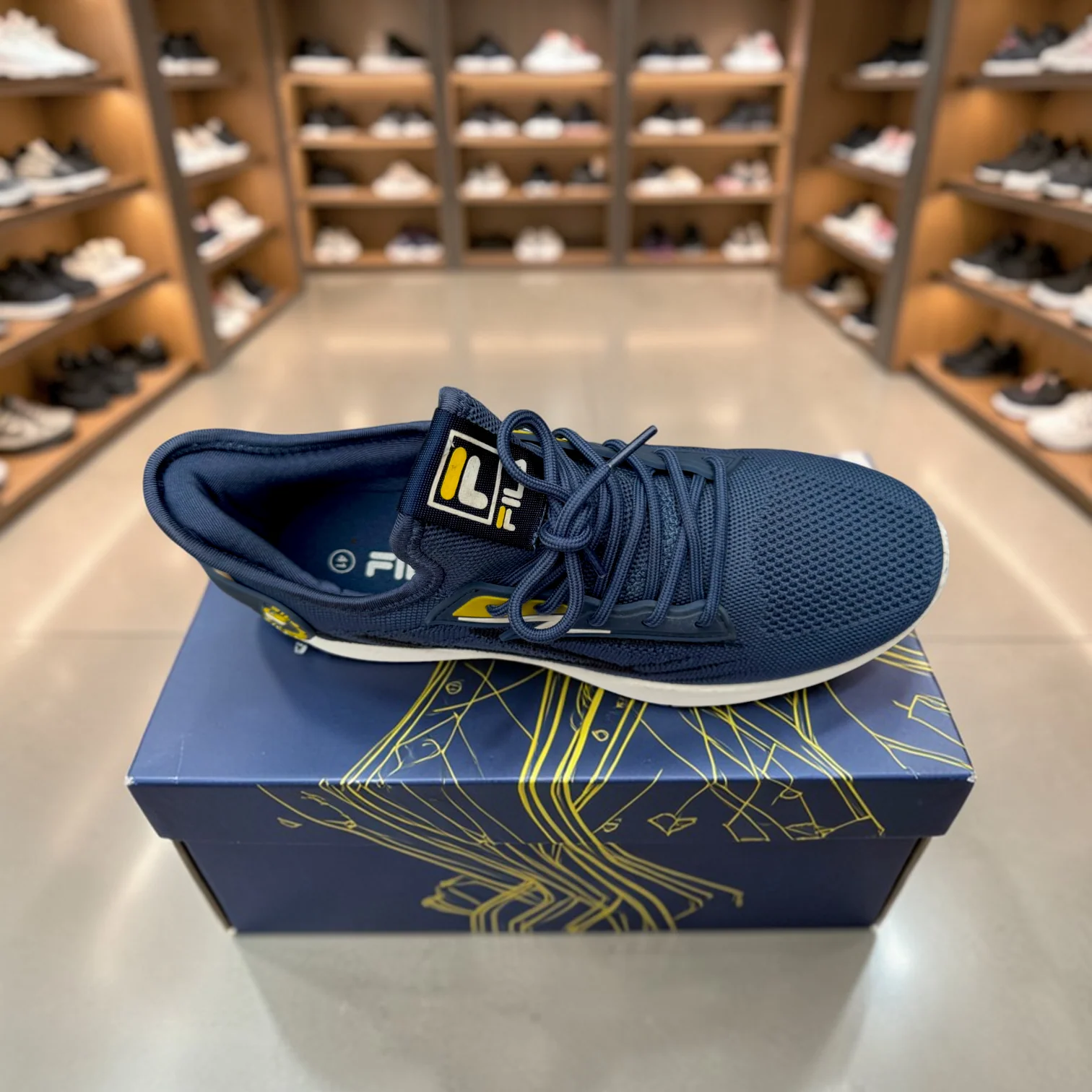 Fila Dark Blue বাইক,রানিং,জিম,ট্যুর ,ট্রাবেল,জগিং,অফিস,ক্যাজুয়াল,ক্যাম্পাস স্নিকার্স - Image 12