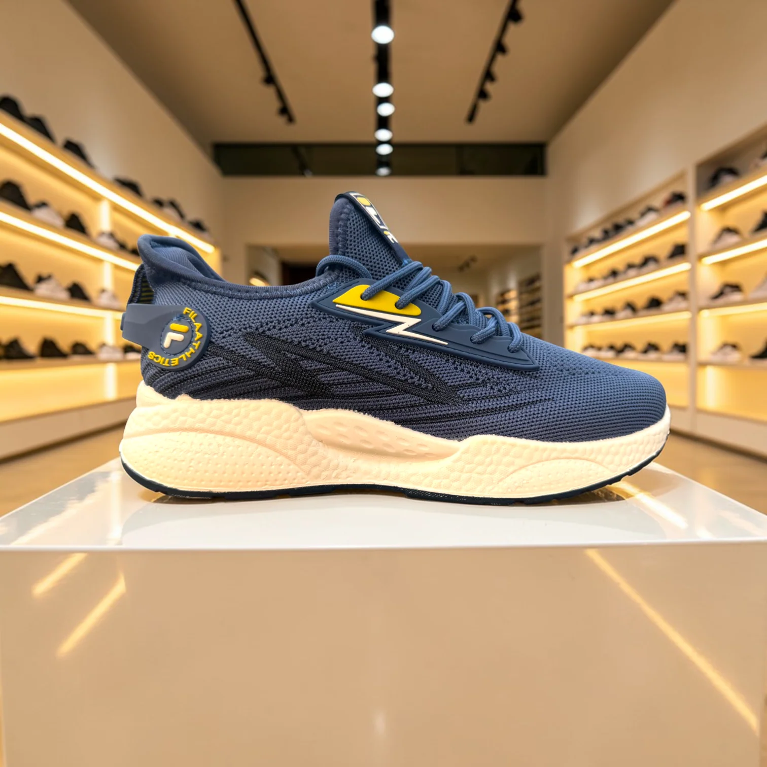 Fila Dark Blue বাইক,রানিং,জিম,ট্যুর ,ট্রাবেল,জগিং,অফিস,ক্যাজুয়াল,ক্যাম্পাস স্নিকার্স - Image 3